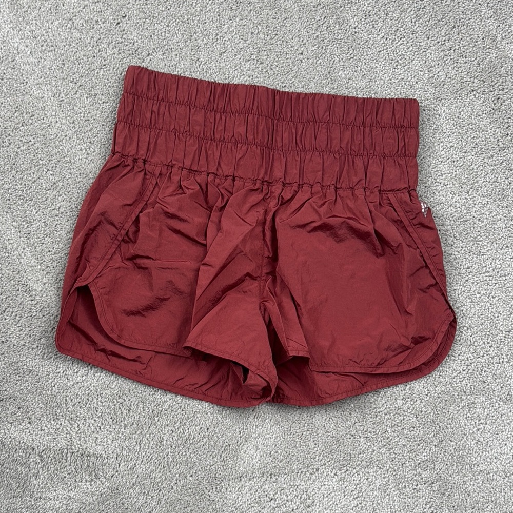 FP Movement by Free People Athletic Shorts in Vibrant Red